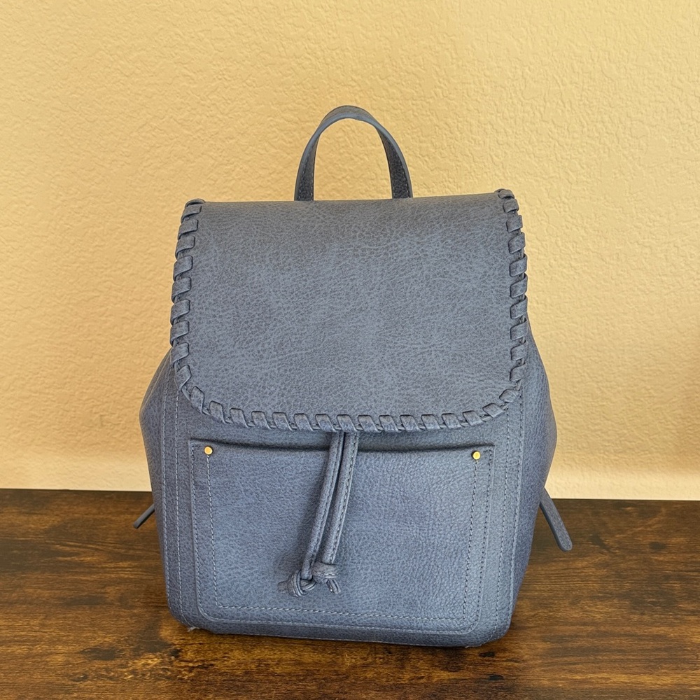 Moonlight Blue Whipstitch Backpack